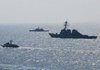 В Черном море находятся 2 ракетоносителя надводного базирования и 4 больших десантных корабля РФ - ОК "Юг"